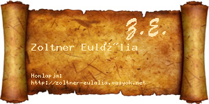 Zoltner Eulália névjegykártya